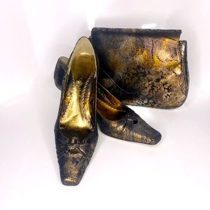 J. Renee Espy Victorian Medley (Bronze) Size 10 and matching purse